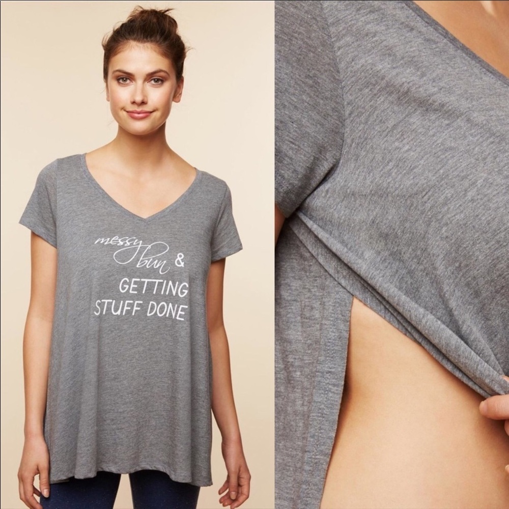 🛍2/$22 NURSING MOTHERHOOD PULL OVER SIDE SLIT TOP